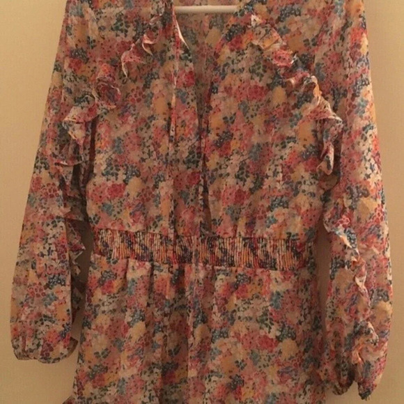 Zara Flowered Ruffled dress, size Medium - Picture 1 of 10